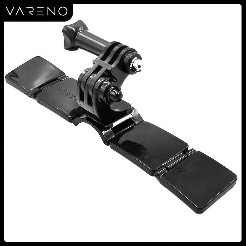 Vareno ที่ยึดคางหมวกกันน็อคแบบเต็มหน้าสำหรับฮีโร่11 10 9 8 7 DJI สายคล้องกล้อง Insta360อุปกรณ์เสริมด้านหน้าแบบพับเก็บได้