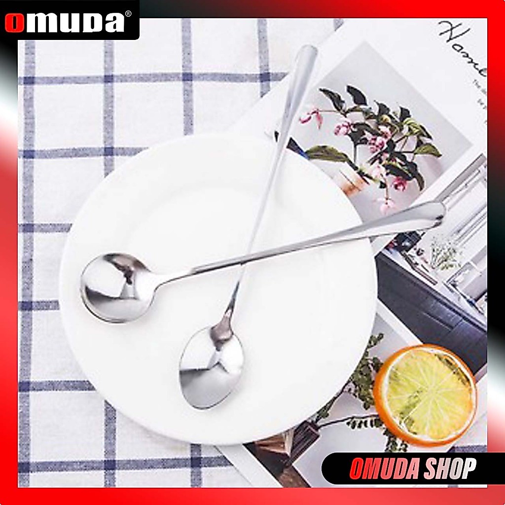OMUDA_SHOPช้อนกาแฟด้ามยาว ทรงกลม1601และทรงรี1602