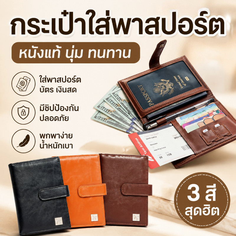 กระเป๋าสตางค์เดินทางคุณภาพสูง ป้องกันRFID ป้องกันโจรกรรม กันน้ำกันรอยขีดข่วน น้ำหนักเบาพกสะดวก พับเก็บได้ อเนกประสงค์