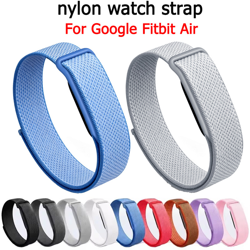 สายรัดห่วงไนลอน สําหรับ Google Fitbit Air สร้อยข้อมือทดแทนแบบปรับได้