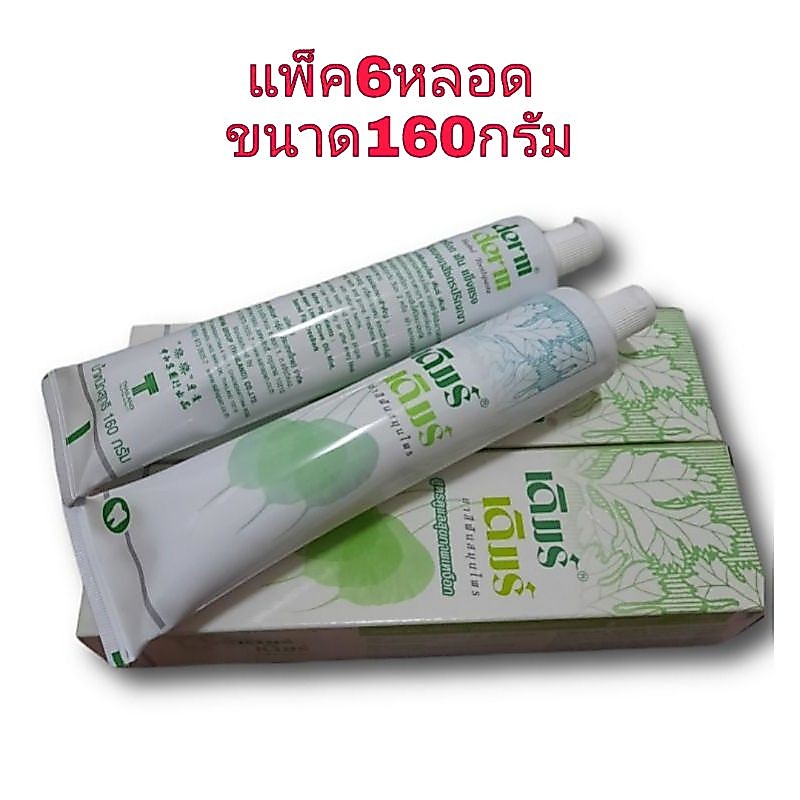 เดิมร์เดิมร์ยาสีฟัน(แพ็ค6ชิ้น)สมุนไพรไทยปริมาณสุทธิ160กรัม คุณภาพดีคุ้มค่าส่งทันที