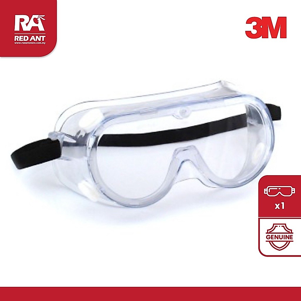 [1 ชิ้น] 3M 1621AF SAFETY CHEMICAL GOGGLE (ANTI- FOG)