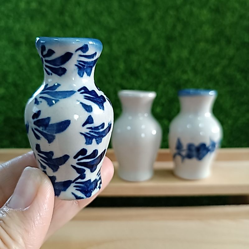 แจกันเซรามิก แจกันทรงกุหลาบ (Rose Vase) #ของจิ๋ว #ดอกไม้จิ๋ว #Dollhouse