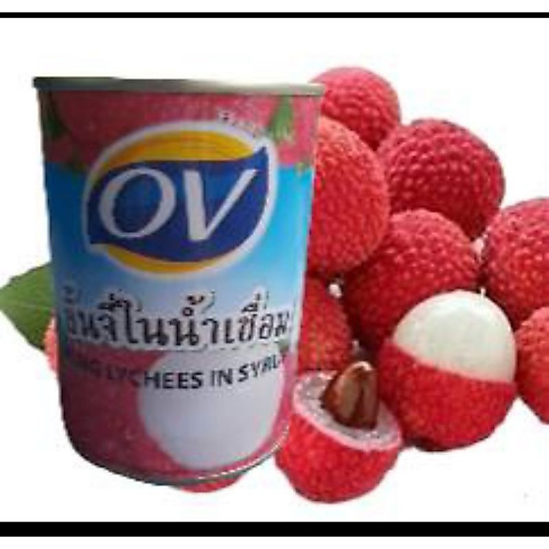 ลิ้นจี่กระป๋องในน้ำเชื่อมลูกใหญ่เนื้อเยอะ
