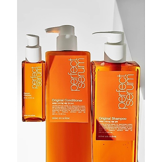 [พร้อมส่ง-ขายส่ง]Mise En Scene Perfect Serum Original Shampoo 530ml ฟื้นบำรุงผมแห้งเสียและแตกปลาย