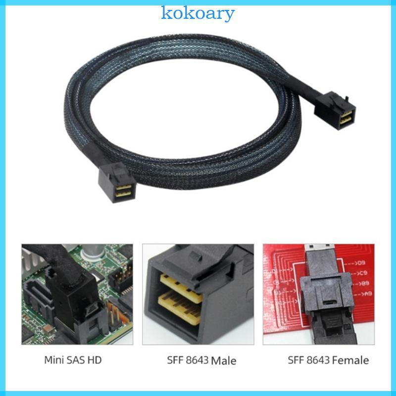 KOK 8643 ถึง SFF 8643 สายเคเบิลข้อมูลเซิร์ฟเวอร์ในตัว HD-SFF-8643 ข้อมูล