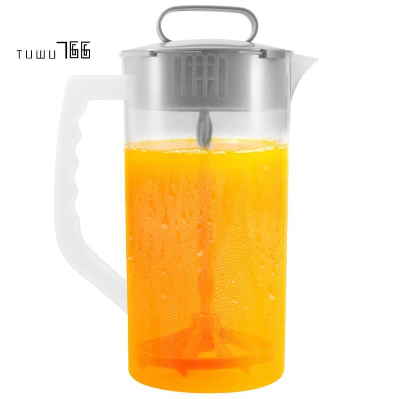 [tuwu766]เหยือกผสมเครื่องดื่ม,2 Quart/64oz เหยือกน้ําพลาสติกพร้อมฝาปิด,ภาชนะน้ําผลไม้ผสมง่าย,ใบมีดพล