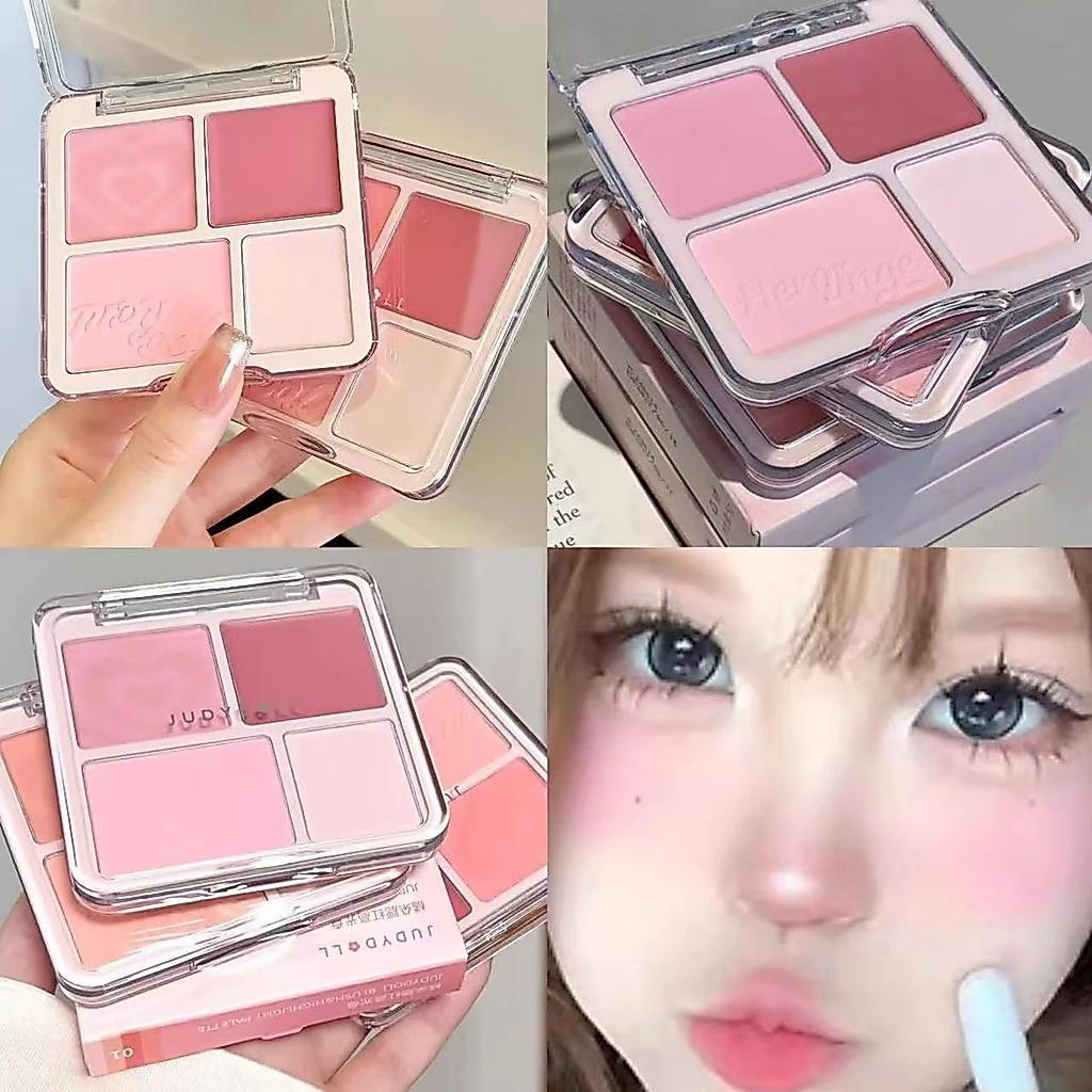 shiny.girl บลัชออน 4 สีเนื้อแมตต์ เม็ดสีชัด ติดทน