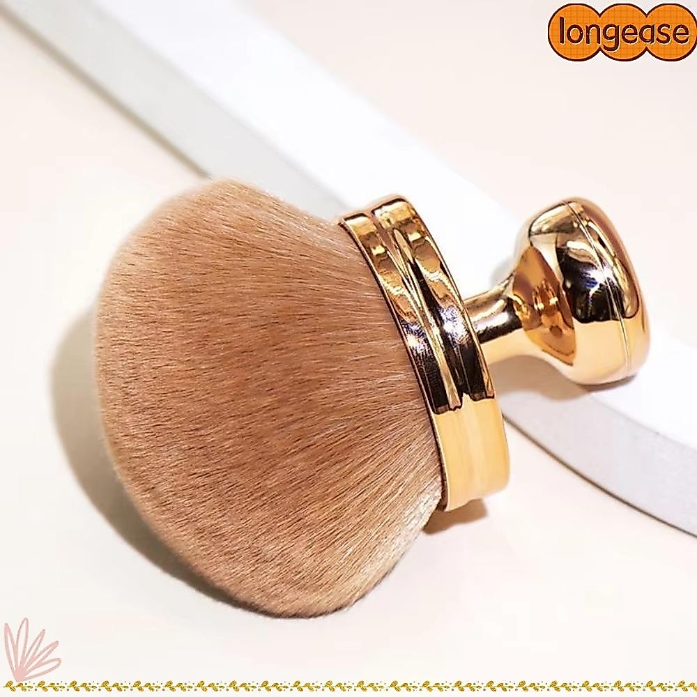 แปรงแต่งหน้าร่างกาย LONGE ขนาดใหญ่พิเศษ Professional Self Tan Back Applicator ผมสังเคราะห์นุ่มแบบพกพา 74 มม.กว้าง-headed Kabuki แปรงเครื่องมือแต่งหน้าเครื่องสําอาง