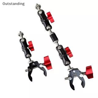 กล้องโลหะที่โดดเด่น Super Clamp 1 ชุด Double Ball Head Magic Arm ปรับได้สําหรับ Monitor Rigging ใหม่