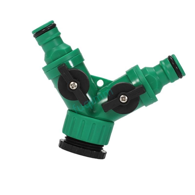 FQMM Y Splitter Garden Hoses Splitter ความทนทานก๊อกน้ําพลาสติก Splitter เครื่องมือสําหรับก๊อกน้ํากลา