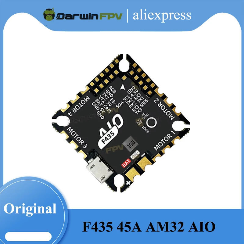 DarwinFPV F435 45A AM32 AIO ผู้เชี่ยวชาญเที่ยวบินประสิทธิภาพสูง AT32F435