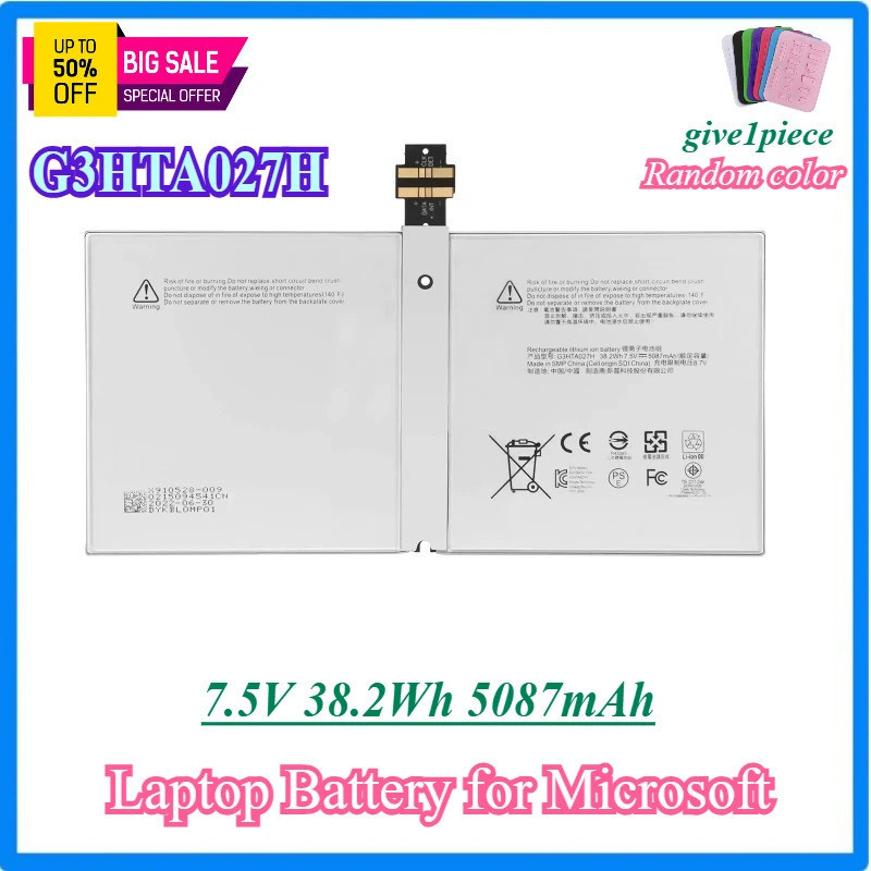G3HTA027H DYNR01 แบตเตอรี่แล็ปท็อปสําหรับ Microsoft Surface Pro 4 Pro4 1724 12.3 "แท็บเล็ต DYNRO1 G3