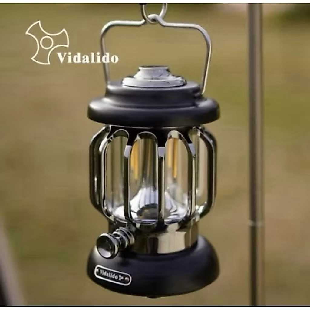 🔥พร้อมส่ง🔥Vidalido โคมไฟ ตะเกียง Vintage LED ปรับแสงได้ 2 แบบ (ไฟขาว-ไฟส้ม) แบตอึด ใช้งานได้ถึง 36hr. (IPX4)