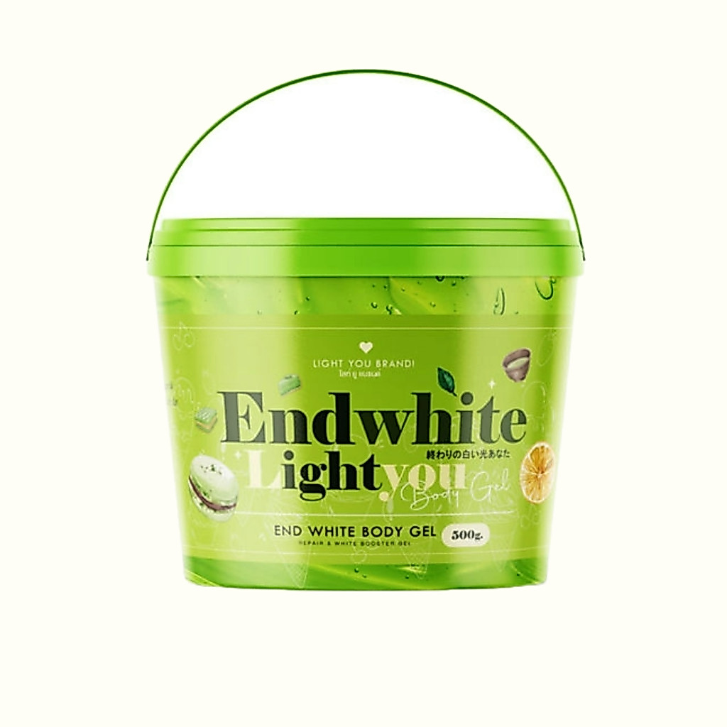 เจลกัดผิวเอนด์ไวท์ (ถังเขียว) End White Light You Body Gel 500g.