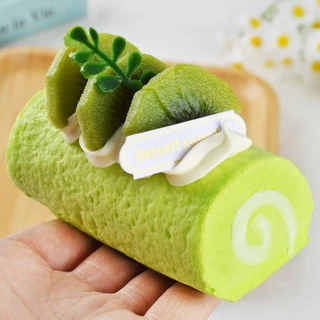 ของเล่นหยิก Squishy เค้กม้วนจำลอง อาหารจำลอง การดีดกลับช้า ช่วยคลายเครียด แม่เหล็กดูด