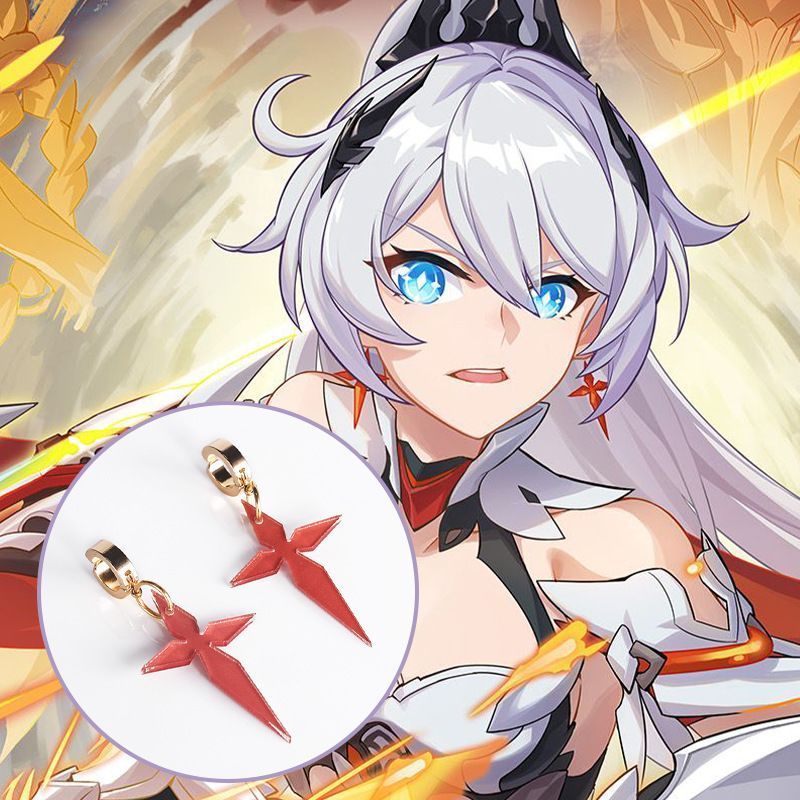 ผลกระทบ Honkai 3rd/Kiana/Driver cos คลิปหูอะคริลิค Kiana ต่างหูต่างหู/iiuy