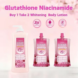 【Buy 1 Take 1】Glutathione Niacinamide Body Lotion SPF50 PA++ – 3X Whitening Moisturizer