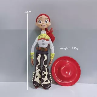 40 ซม. Toy Story Woody ตุ๊กตาคาวบอย Buzz Lightyear Jessie พร้อมเสียงภาษาอังกฤษดึงสตริงพูดคุยของเล่น
