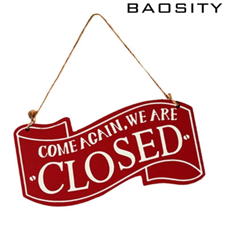 OPEN /CLOSED Shop แขวนประตูป้ายโล่ไม้ชนบท Wall art สําหรับบ้านครอบครัวตกแต่ง