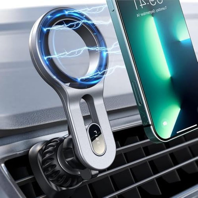 LISEN สําหรับ MagSafe Car Mount, ที่วางโทรศัพท์แม่เหล็กสําหรับที่วางโทรศัพท์ช่องแอร์, ที่วางโทรศัพท์