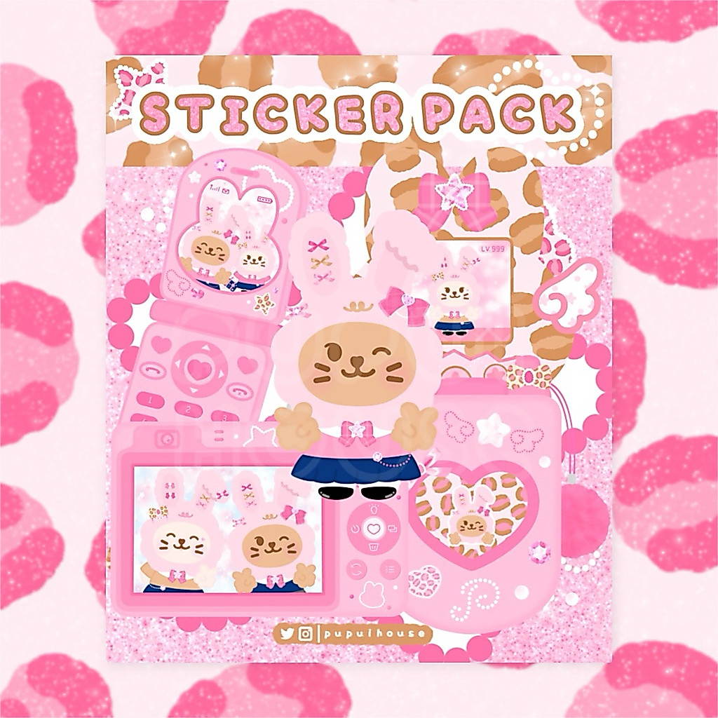 Sticker Flake & Sticker Pack | สติกเกอร์ ชิ้น/แพ็ก เซ็ท Bunny Gals [PUPUI HOUSE]