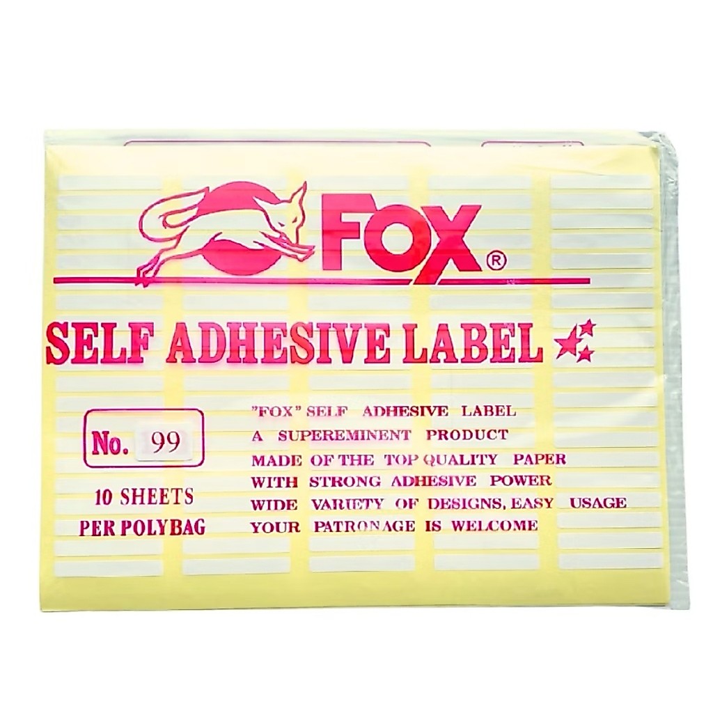 (1 แพ็คเล็ก) INVITATION NAME LABEL 103/121/99 FOX