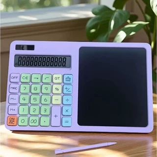 เครื่องคิดเลข คิดเลข พร้อมกระดานเขียน LCD พลังงานแสงอาทิตย์ สองในหนึ่ง ใช้งานอเนกประสงค์ Cheesegirl
