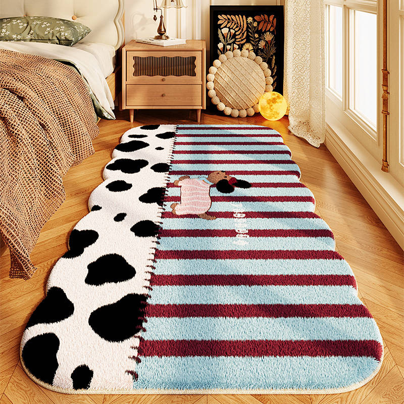 Room Bedroom Bedside Carpet High-Grade Long Thickened Master Bedroom Plush 3rgX