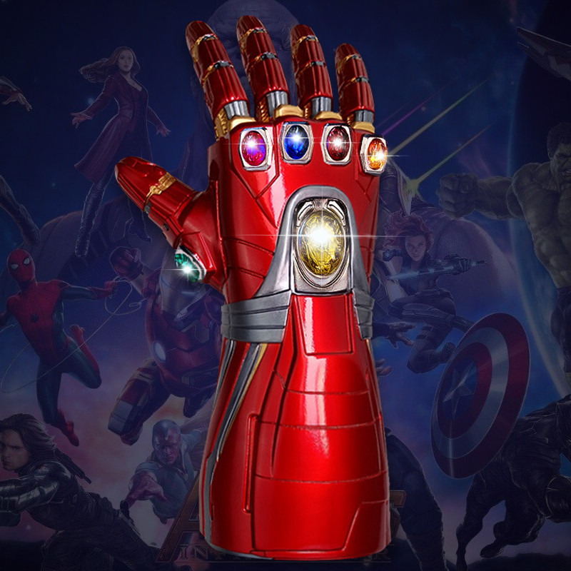 Iron Man สวมใส่ Thanos ถุงมือไม่จํากัดสามารถแหวนนิ้วมืออัญมณีที่ถอดออกได้เคลื่อนย้ายได้ของเล่นเด็ก c
