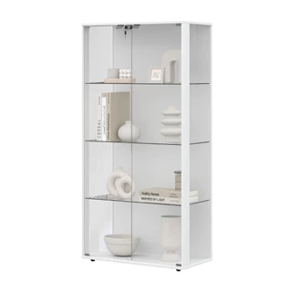 SB Design Square ตู้โชว์กระจกใส รุ่น Bebby ขนาด 80 ซม. สีขาว (80x40x162 ซม.) แบรนด์ KONCEPT FURNITURE