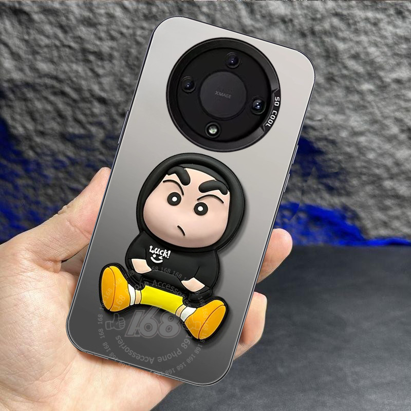 เคส Honor X9C X9D X9B X9A 5G Case เคสน่ารัก Crayon Shin Chan ดินสอสี ชินจังที่วางโทรศัพท์ขาตั้งกันกระแทกขอบซิลิโคนนุ่มด้านแข็งแผ่นหลังเย็นหล่อฝาครอบโทรศัพท์ ราคา ถูกที่สุด ดีลบีเคเค แกลเลอรีภาพที่ 5