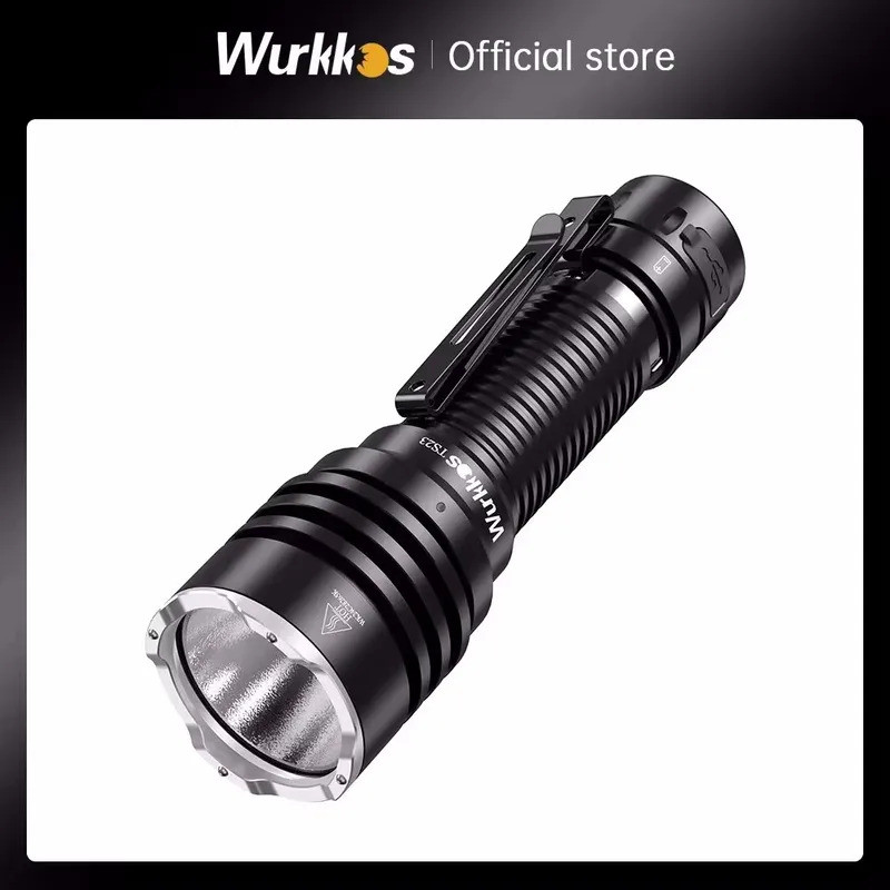 Wurkkos TS23 21700 Rechargeable Tactical Flashlight XHP70.3 HI LED 5000Lm Torch IPX8 Waterproof Two 