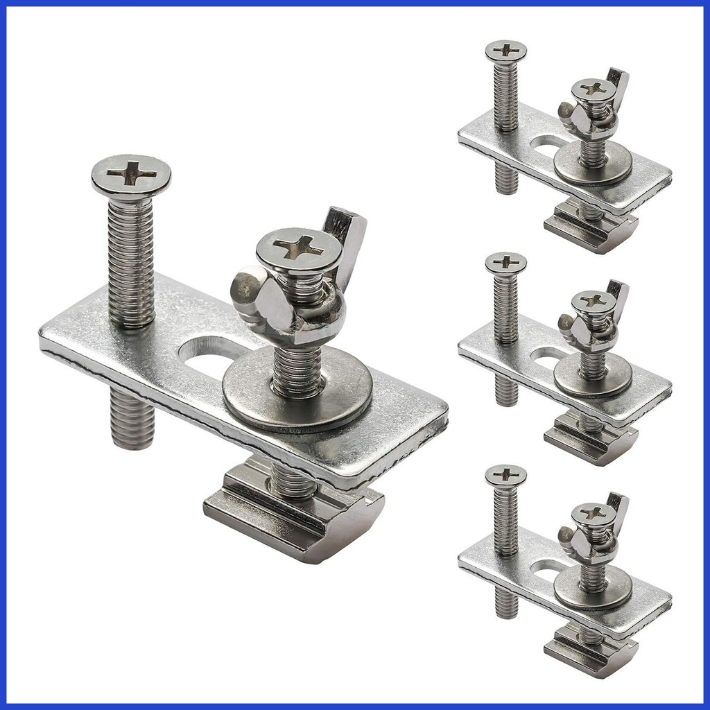 T Track Clamp 4 Pack T Track Clamp กดแผ่น M6 Hold Down Clamp Kit T Track อุปกรณ์เสริมเจาะกด CLAMP de