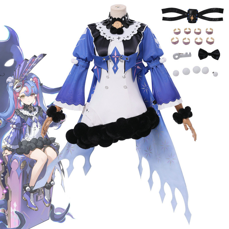 【พร้อมส่ง】wuthering waves Cosplay Wig figure anime ชุดคอสเพลย์ cartethyia changli Cartethyia คอสเพลย