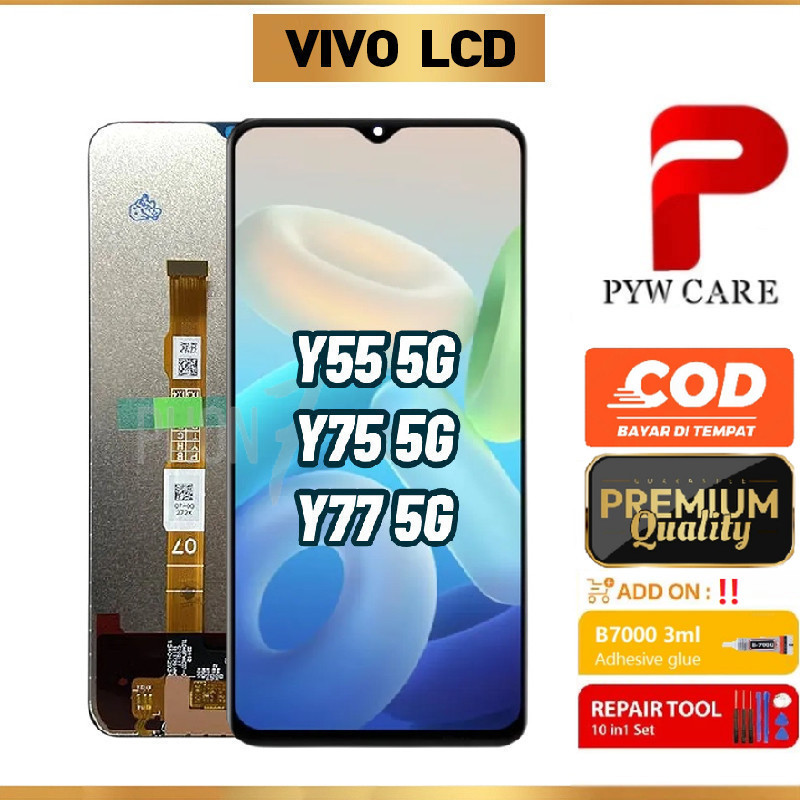 หน้าจอ LCD ที่รองรับสําหรับ Vivo Y55 5G / Vivo Y75 5G / Vivo Y77 5G หน้าจอ LCD