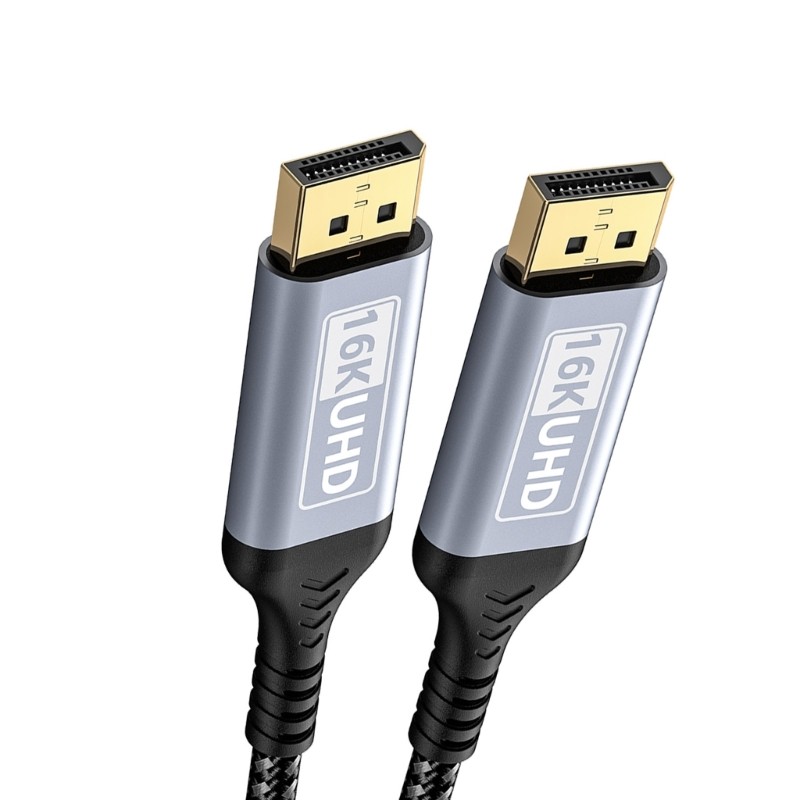 BTM สายชาร์จเร็ว DP16K 15360x8640 8K 60Hz 4K 240Hz ช่องคู่