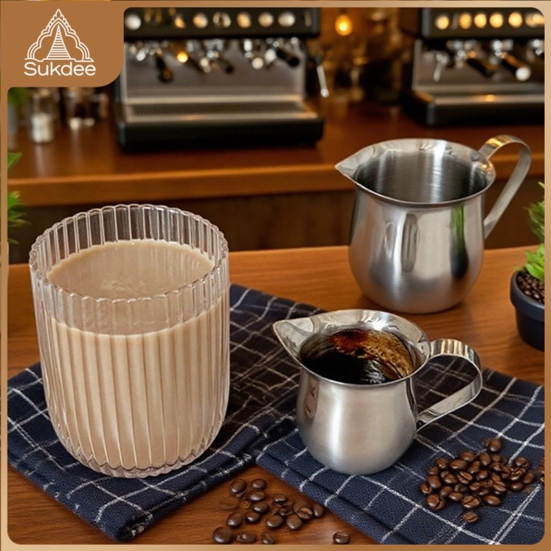 🔥ส่งจากกรุงเทพ⭐️ ถ้วยตวงสแตนเลส ขนาด 60/90/150/240มล (2/3/5/8OZ) แบบหนา ทนทาน สำหรับช็อตเอสเพรสโซ่/ชงกาแฟ/เหยือกนม ใช้งานครัวบ้าน/คาเฟ่ ส่งฟรี
