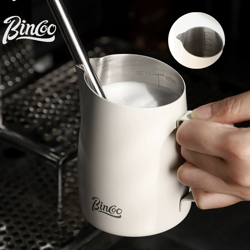 Bincoo 420ml Angled Spout Fishmouth สแตนเลส Latte Art Pitcher – Precision Coffee Creations