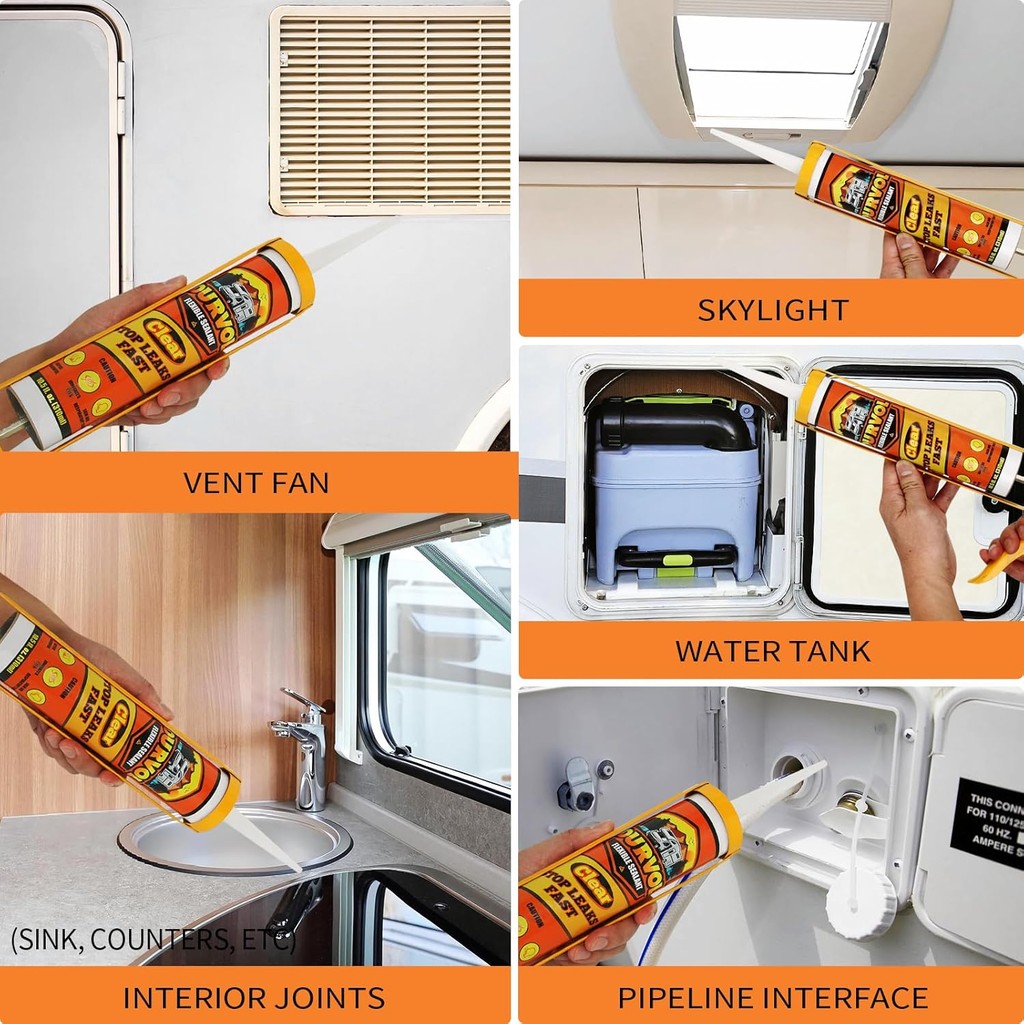 RV น้ํายาซีลแบบยืดหยุ่นกาว Clear Pack-2 I9JK