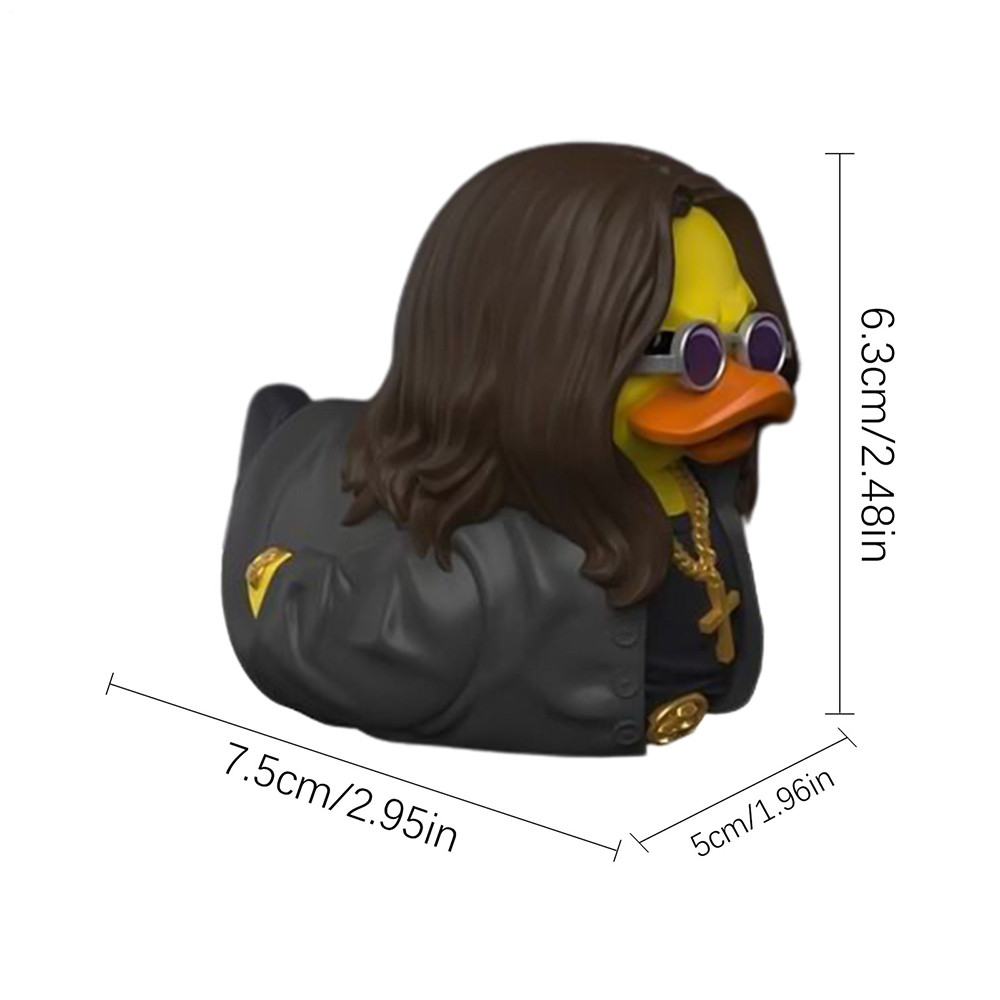 Duck Resin Statue Mini OZZY OSBOURNE Series Glasses Duck Figure Small Decoration Tabletop Ornament
