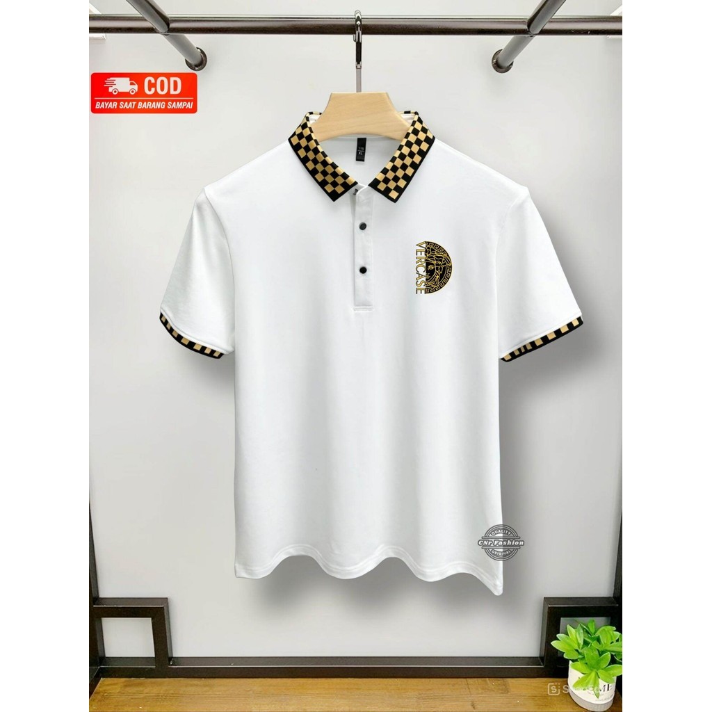 ADULT MENS COLLAR T-SHIRT / เสื้อโปโลผู้ชาย SHORT-SLEEVED WITH COLLAR COMBINATION MOTIF V3RS4C3