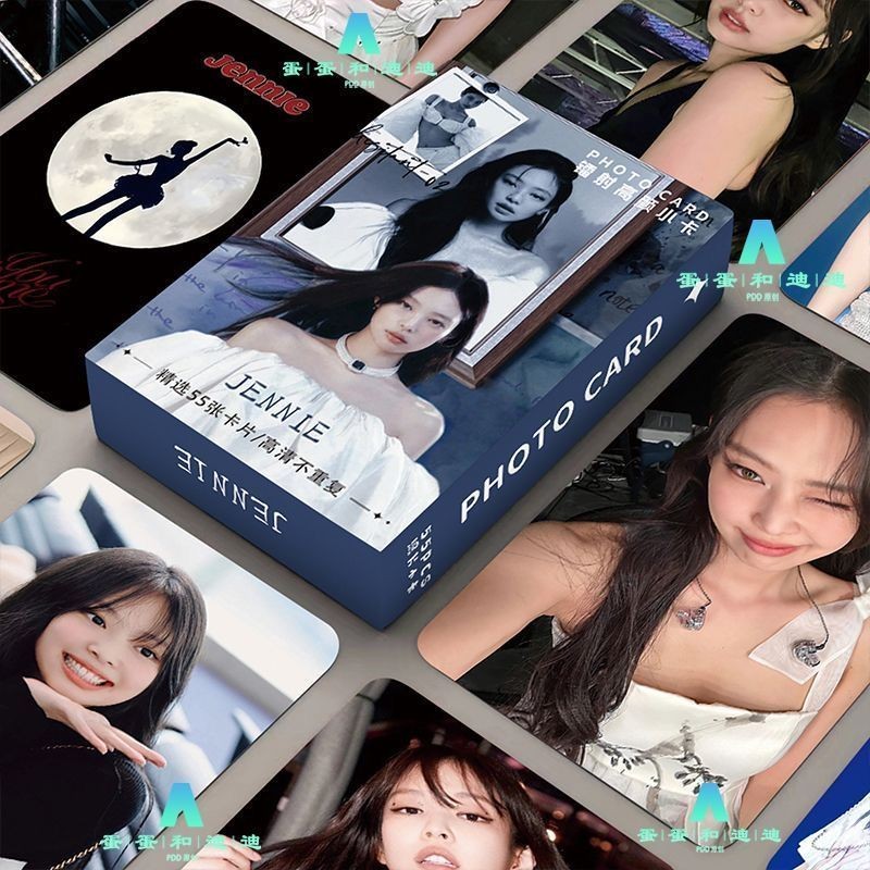 55 ชิ้น Jennie Jennie Jennie Jennie 10 ซม.เลเซอร์ Photocard อัลบั้มส่วนตัวชนิดบรรจุกล่อง Photocard l