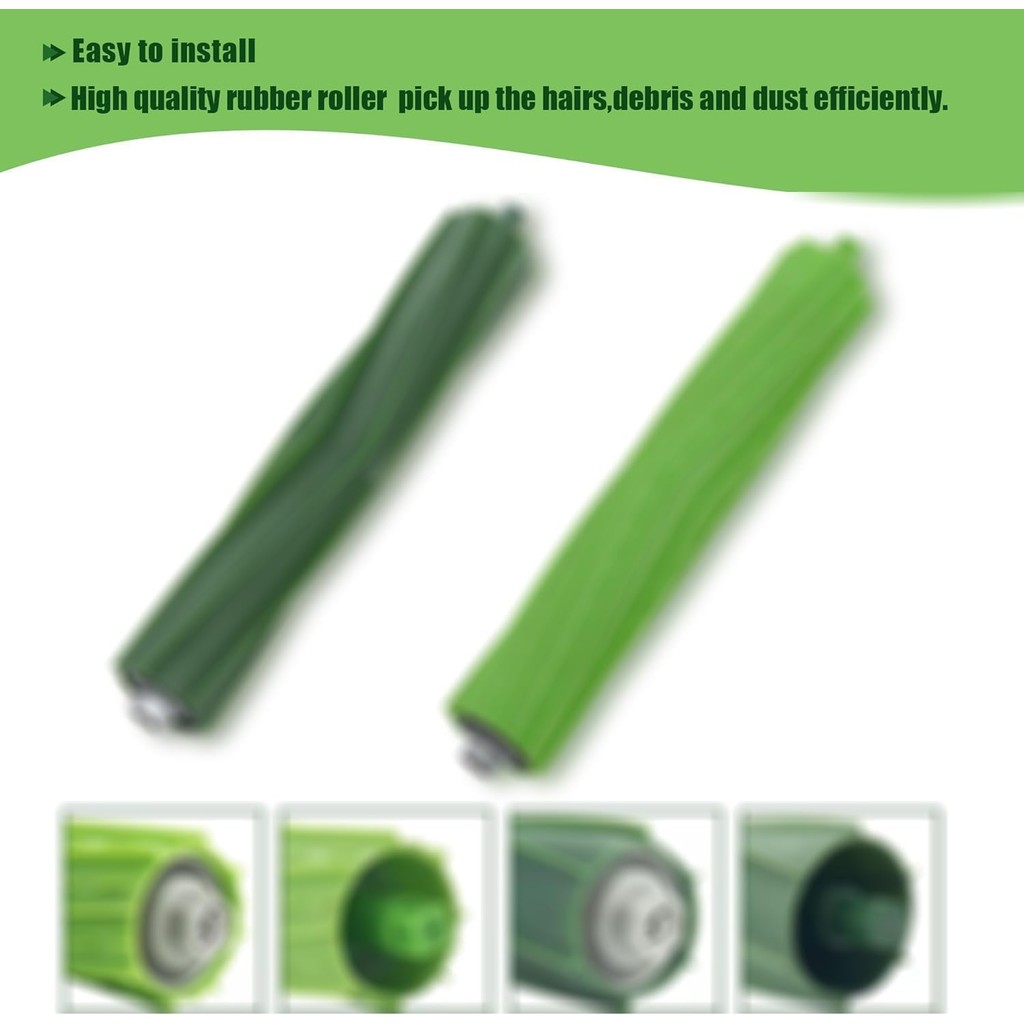 LOVECO 6 ชุดเปลี่ยน Multi-Surface แปรงยางสําหรับ iRobot Roomba E Series E5 E6 I Series i7 i7+ i8 i8+