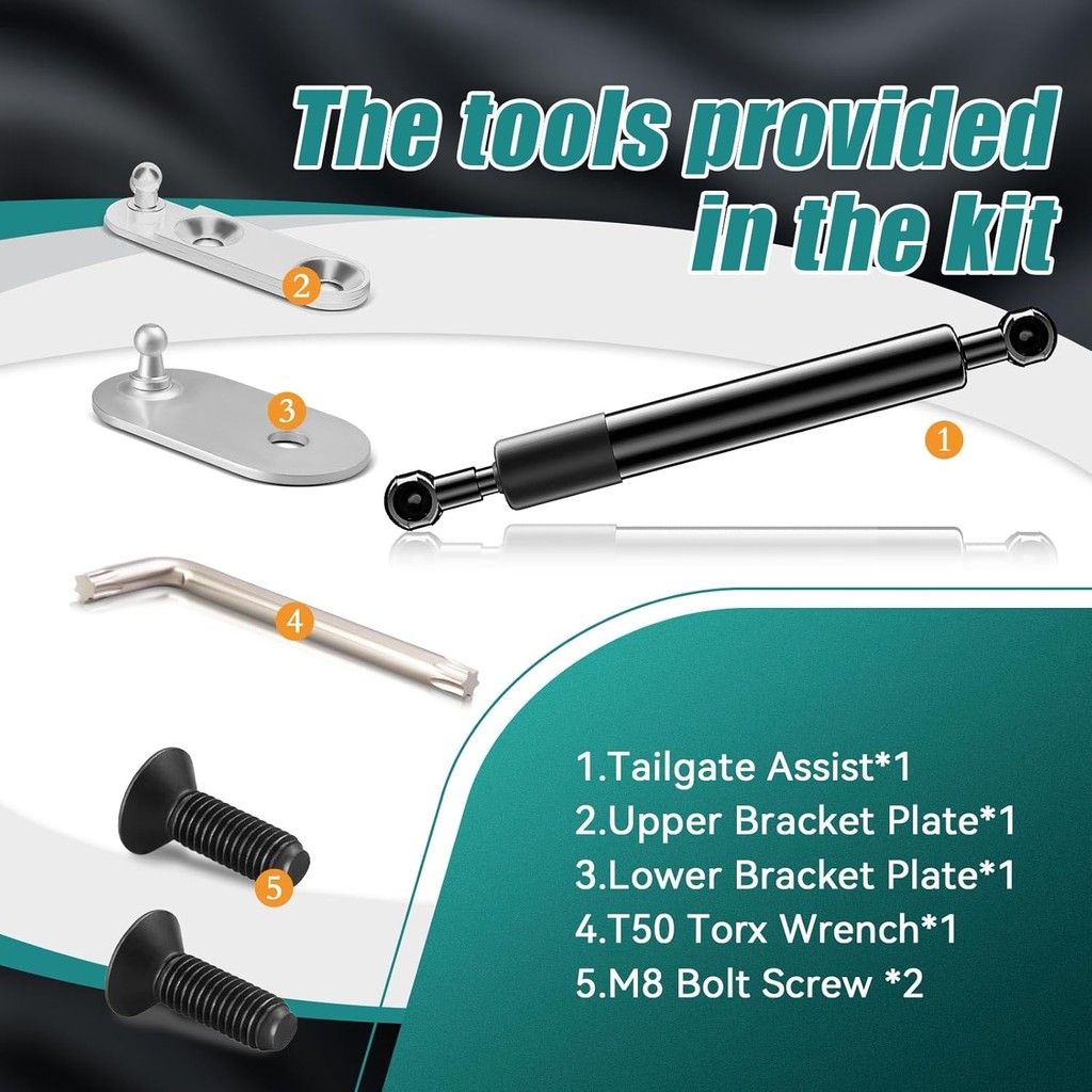 Tailgate Assist ใช้งานร่วมกับ Ford Ranger 2019-2025, 43206 Heavy Duty Truck Tail Gate โช้คอัพ Damper