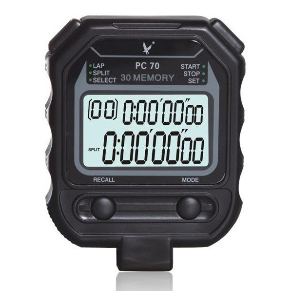 จัดส่งฟรี Tianfu นาฬิกาจับเวลา/นาฬิกาจับเวลาอิเล็กทรอนิกส์/นาฬิกาจับเวลาจับเวลา PC70 สองแถว 30 นาฬิก