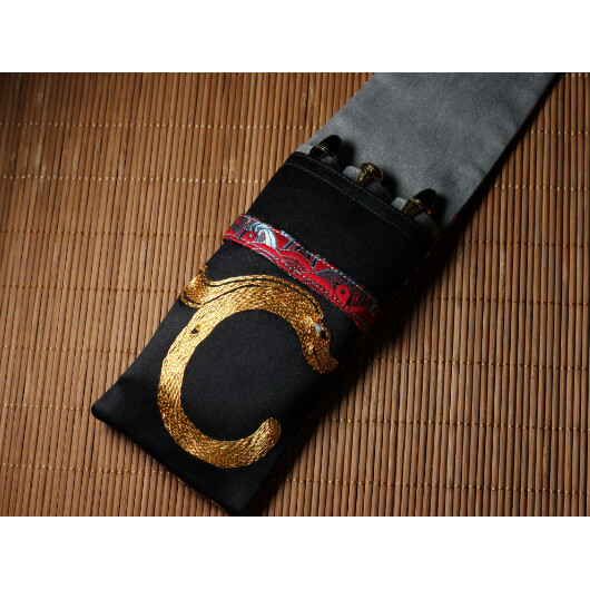 Yilong Handmade โฮมเมดกล่องดินสอปากกาผ้าม่านหยกหมูมังกร 3 ชิ้น Su เย็บปักถักร้อย Series Yilong Handm