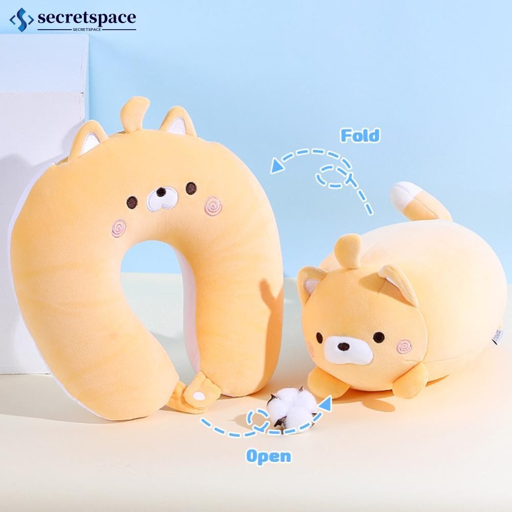 SECRETSPACE 2 in 1 Deformable U-shape หมอนเดินทางผู้ใหญ่/เด็ก Penguins แมวสัตว์รูปร่างเบาะเดินทางของ