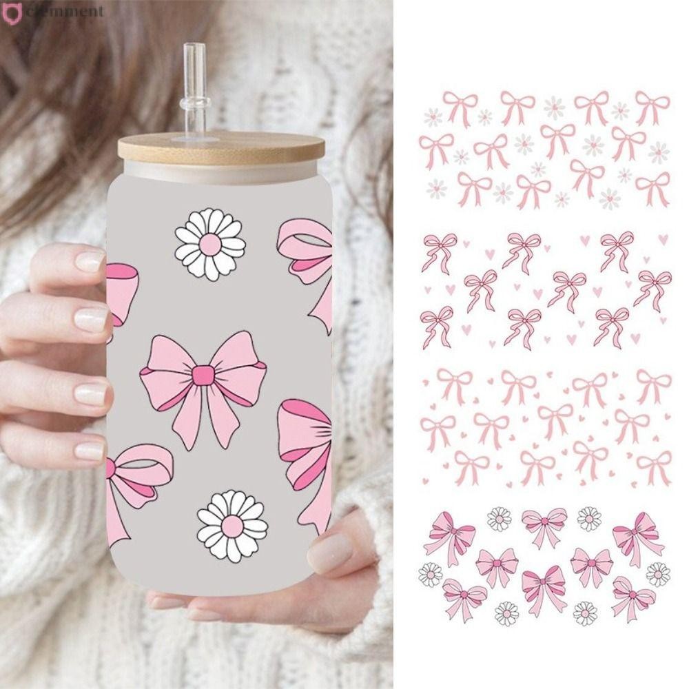 CLEMMENT Wrap Sticker, Smooth UV DTF Transfer Sticker, Waterproof Water Bottles Sticker For 16Oz Gla