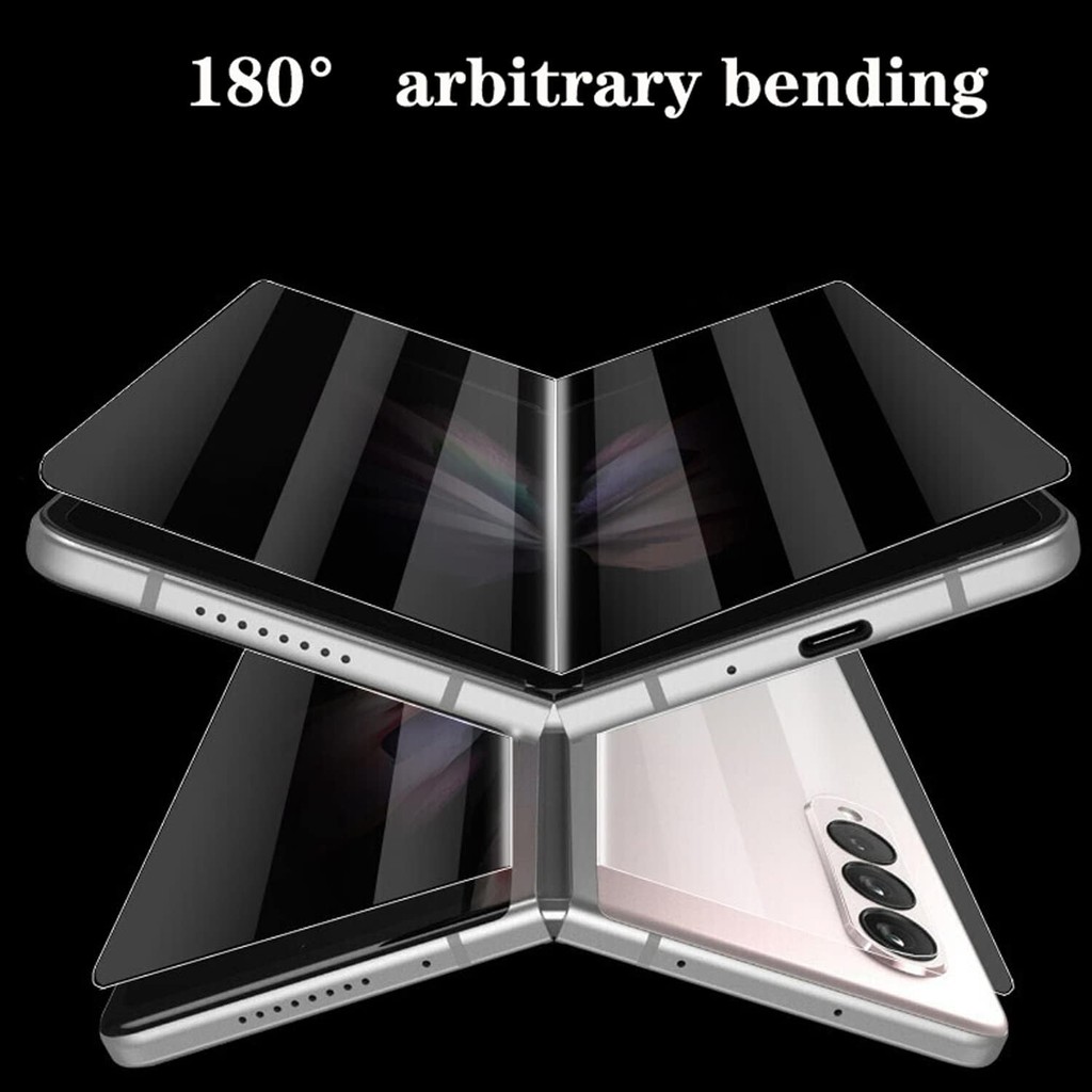 2 แพ็คออกแบบสําหรับ Galaxy Z พับ 3 ตัวป้องกันหน้าจอความเป็นส่วนตัว, Anti-Peep 1PCS ภายนอก +1PCS ภายใ
